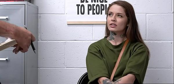  Beautiful Tattooed MILF Vanessa Vega is a well known shoplifter that likes being fuck after getting caught of her crime.